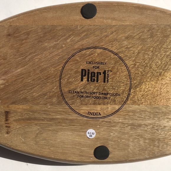 Pier 1 Wood Tray Bowl Catchall - Picture 6 of 10